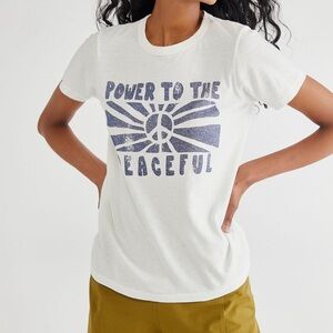 Free People x Junk Food Clothing Power to the Peaceful T-Shirt